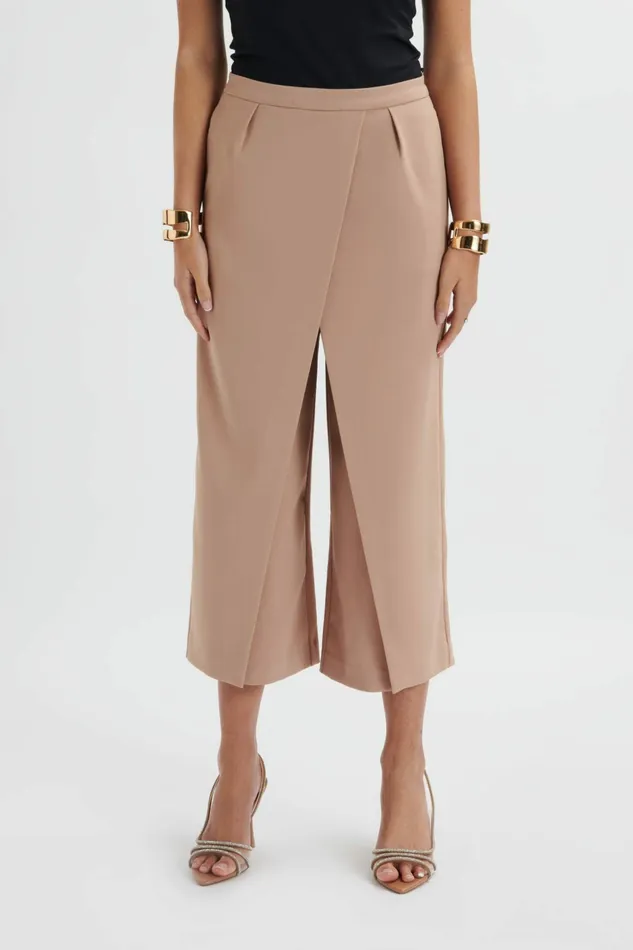 Lavish Alice Suiting SIYA Wrap Culotte Trousers In Camel Camel 8211 Women