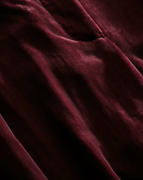 Lebone Velvet Pant Wine Women Veronica Beard Pants