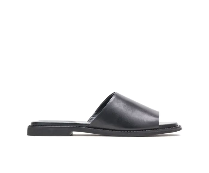 Lexi Slide Black Leather Women Sandals Hush Puppies