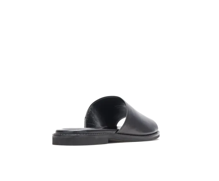 Lexi Slide Black Leather Women Sandals Hush Puppies