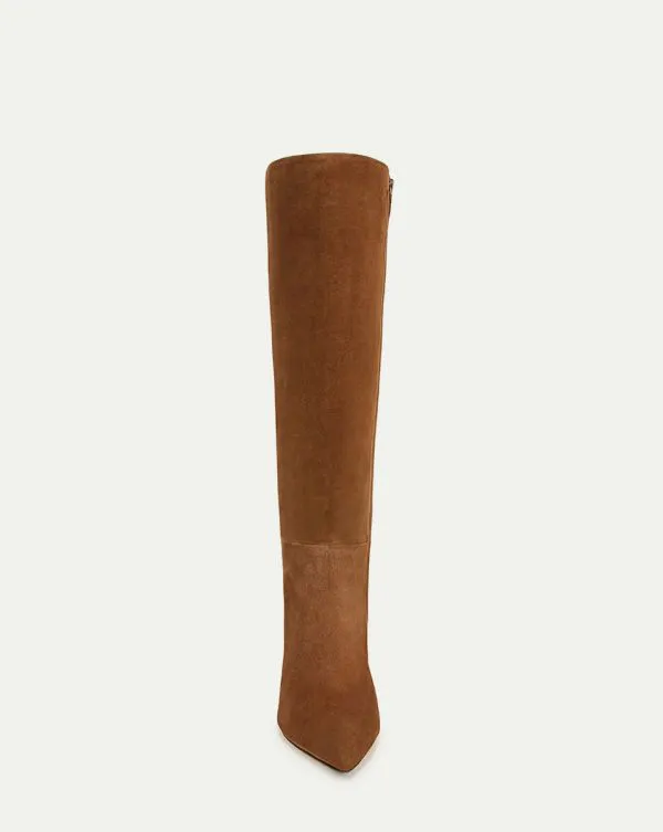 Lisa Suede MidHeel Tall Boot Chestnut Women Veronica Beard Shoes Lisa Suede MidHeel Tall Boot Chestnut Women Veronica Beard Shoes