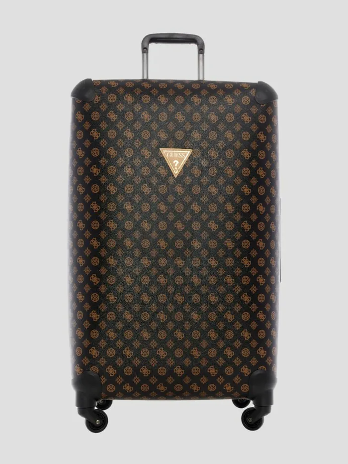 Luggage and Travel Bags GUESS WomenMen Wilder Peony logo 288243 4Wheel Suitcase Brown