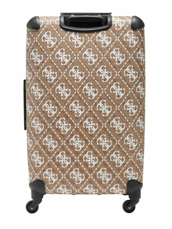 Luggage and Travel Bags WomenMen GUESS Wilder Quattro G 288243 4Wheel Suitcase White Patent