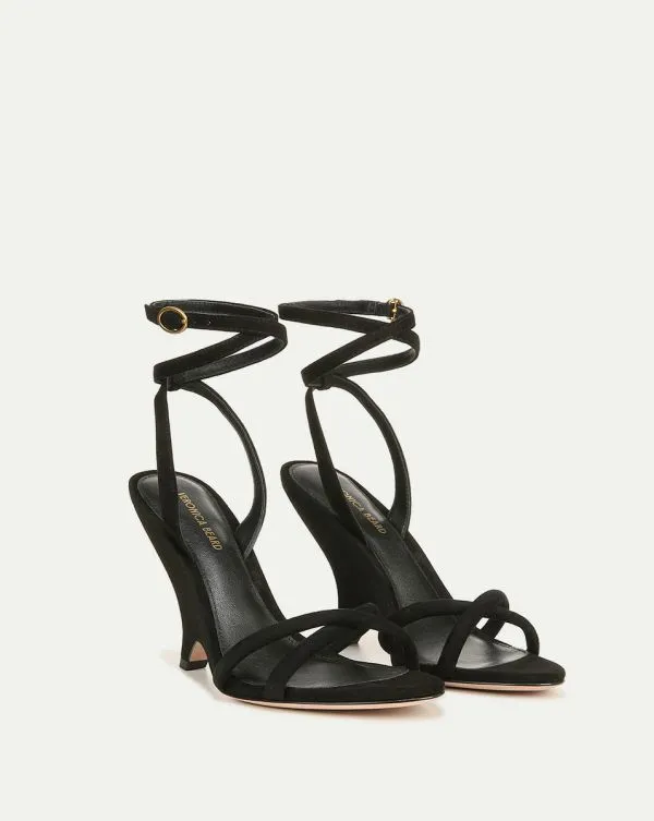 Manuela Suede Sculpted Wedge Sandal Black Women Veronica Beard Shoes Manuela Suede Sculpted Wedge Sandal Black Women Veronica Beard Shoes