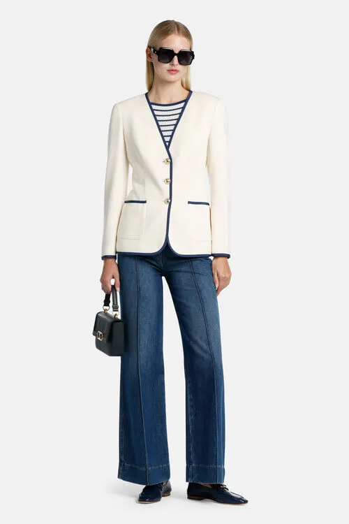 Marengo Marengo Blue Women Jackets and Blazers Luisa Spagnoli Marengo Marengo Blue Women Jackets and Blazers Luisa Spagnoli