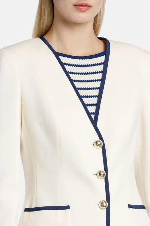 Marengo Marengo Blue Women Jackets and Blazers Luisa Spagnoli Marengo Marengo Blue Women Jackets and Blazers Luisa Spagnoli