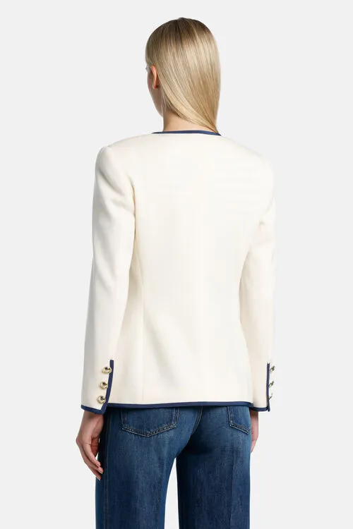 Marengo Marengo Blue Women Jackets and Blazers Luisa Spagnoli Marengo Marengo Blue Women Jackets and Blazers Luisa Spagnoli