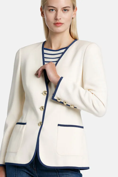 Marengo Marengo Blue Women Jackets and Blazers Luisa Spagnoli Marengo Marengo Blue Women Jackets and Blazers Luisa Spagnoli