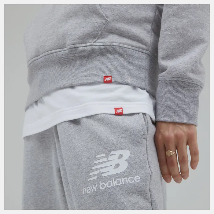 Matching Sets New Balance Men NB Essentials Stacked Logo Sweatpant ATHLETIC GREY