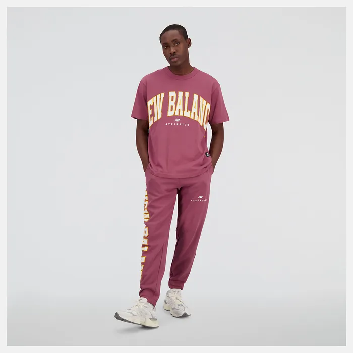 Matching Sets New Balance MenWomen Unissentials Warped Classics Cotton Jersey TShirt WASHED BURGUNDY Matching Sets New Balance MenWomen Unissentials Warped Classics Cotton Jersey TShirt WASHED BURGUNDY