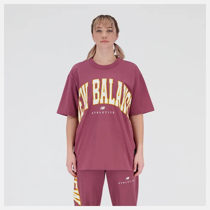 Matching Sets New Balance MenWomen Unissentials Warped Classics Cotton Jersey TShirt WASHED BURGUNDY Matching Sets New Balance MenWomen Unissentials Warped Classics Cotton Jersey TShirt WASHED BURGUNDY
