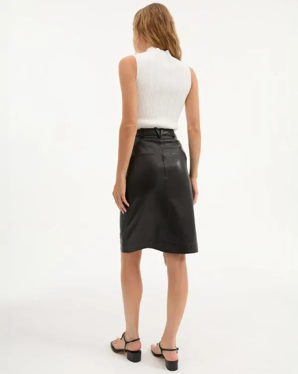 Maxine Leather Midi Skirt Black Women Veronica Beard Skirts and Shorts Maxine Leather Midi Skirt Black Women Veronica Beard Skirts and Shorts