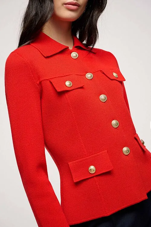 Melania Melania Red Jackets and Blazers Luisa Spagnoli Women Melania Melania Red Jackets and Blazers Luisa Spagnoli Women