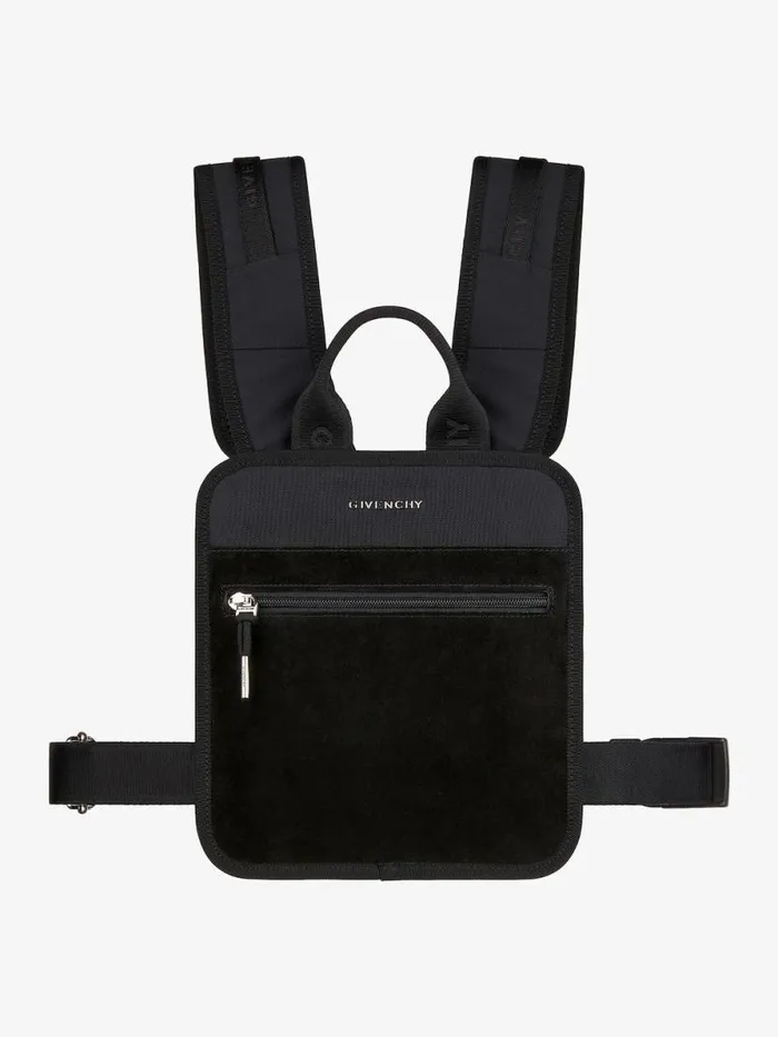 Men Backpacks Givenchy Corset Bag In Nylon And Suede Black Men Backpacks Givenchy Corset Bag In Nylon And Suede Black