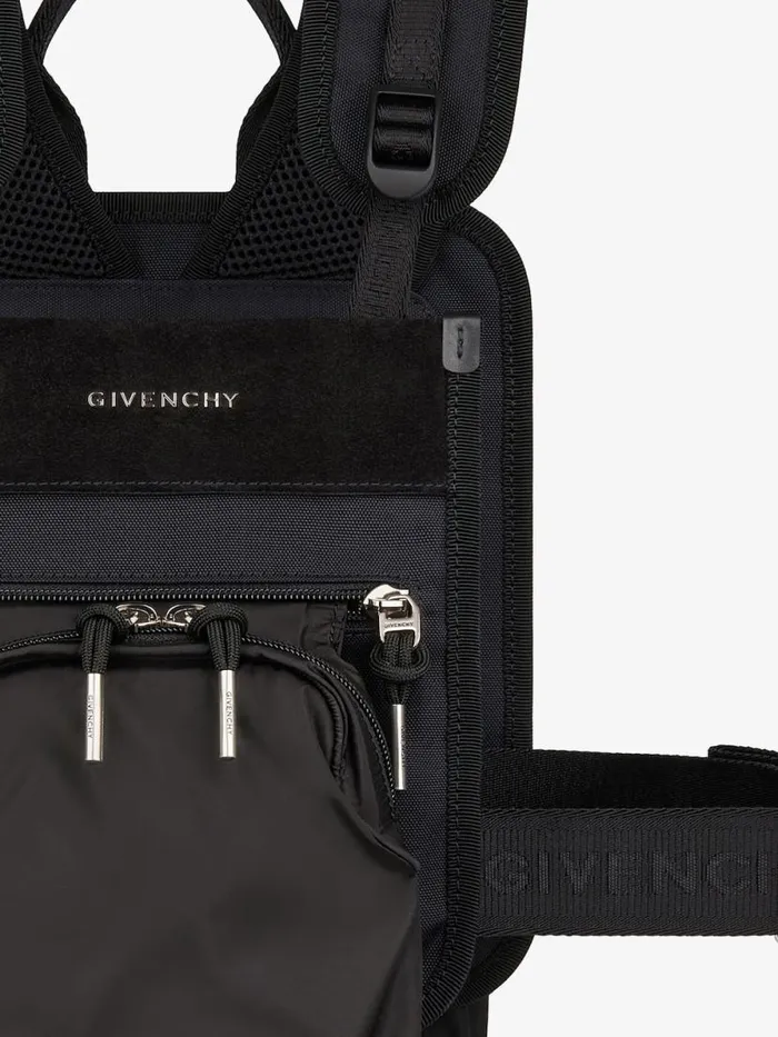 Men Backpacks Givenchy Corset Bag In Nylon And Suede Black Men Backpacks Givenchy Corset Bag In Nylon And Suede Black