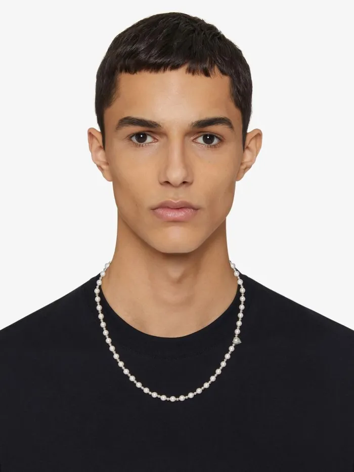 Men Beanies and Caps Givenchy G Stud Necklace In Metal With Pearls Whitesilvery Men Beanies and Caps Givenchy G Stud Necklace In Metal With Pearls Whitesilvery