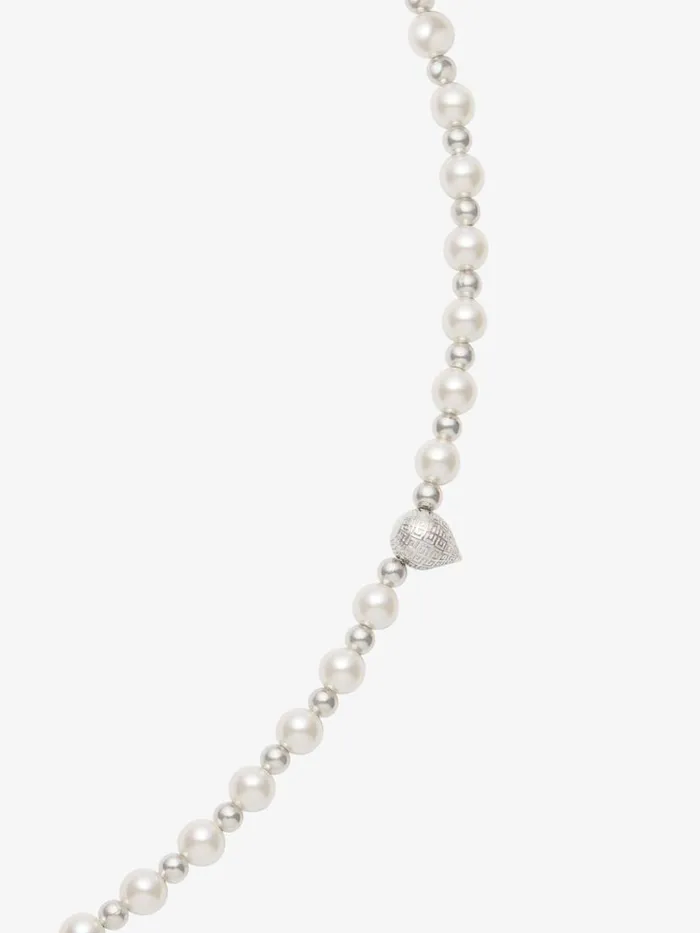 Men Beanies and Caps Givenchy G Stud Necklace In Metal With Pearls Whitesilvery Men Beanies and Caps Givenchy G Stud Necklace In Metal With Pearls Whitesilvery