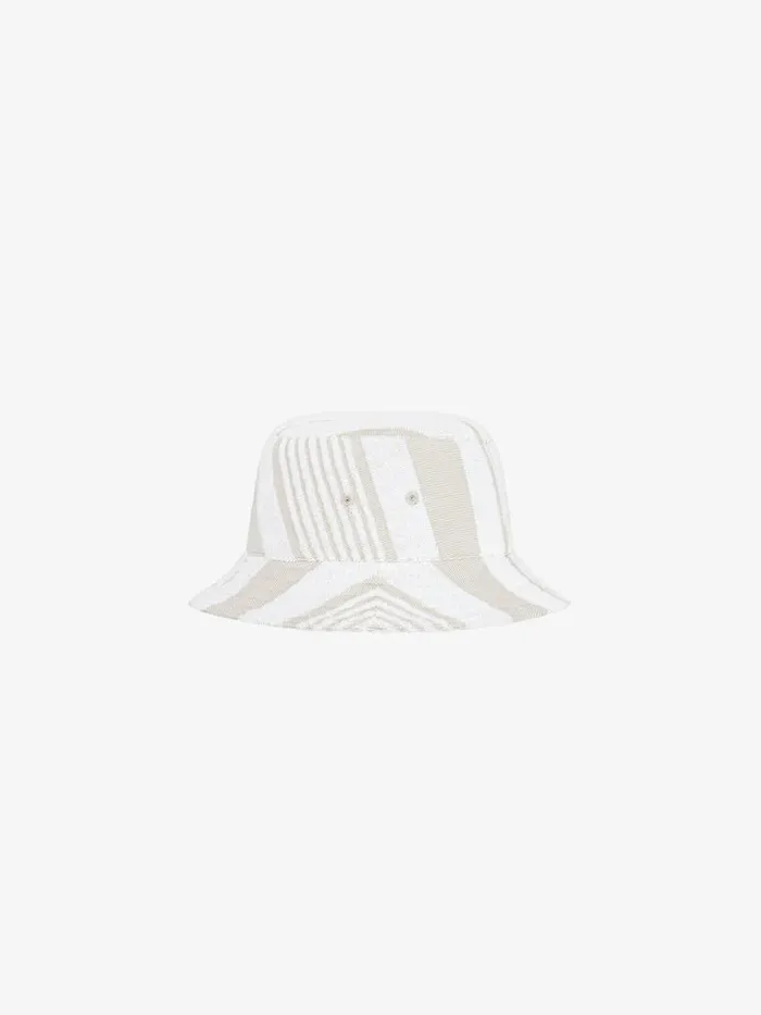 Men Beanies and Caps Givenchy GIVENCHY Bucket Hat In Cotton Towelling With Stripes Ivory Men Beanies and Caps Givenchy GIVENCHY Bucket Hat In Cotton Towelling With Stripes Ivory
