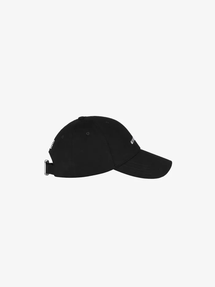 Men Beanies and Caps Givenchy GIVENCHY Embroidered Cap In Cotton Black
