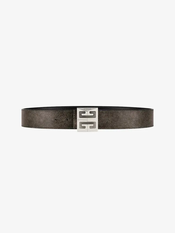 Men Belts Givenchy 4G Reversible Belt In Leather Blackgrey