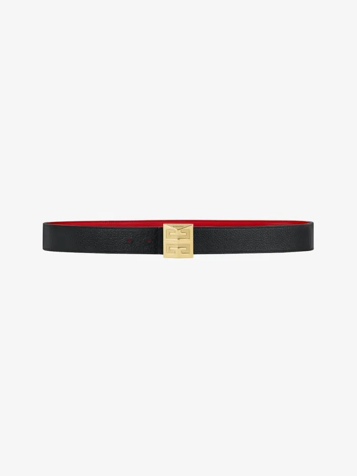 Men Belts Givenchy 4G Reversible Belt In Leather Blackred