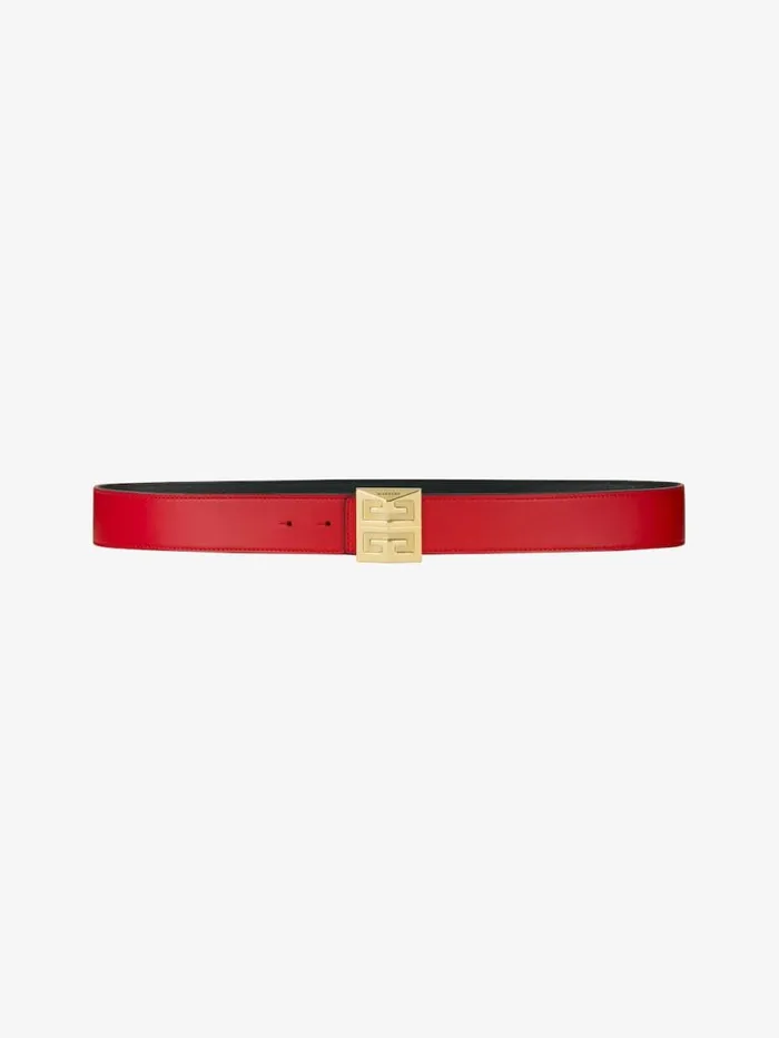 Men Belts Givenchy 4G Reversible Belt In Leather Blackred Men Belts Givenchy 4G Reversible Belt In Leather Blackred