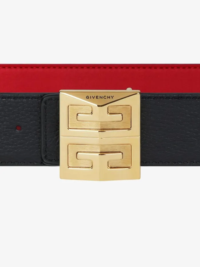 Men Belts Givenchy 4G Reversible Belt In Leather Blackred Men Belts Givenchy 4G Reversible Belt In Leather Blackred