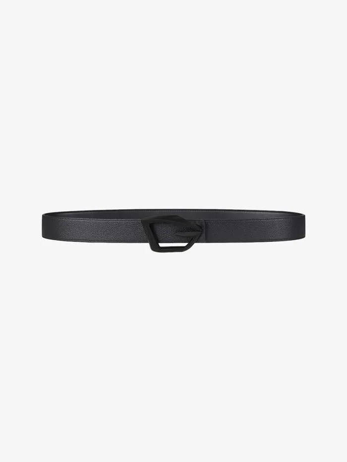 Men Belts Givenchy GivCut Reversible Belt In Grained Leather Black