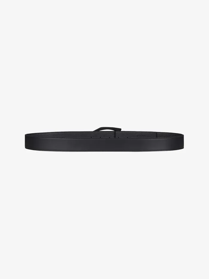 Men Belts Givenchy GivCut Reversible Belt In Grained Leather Black