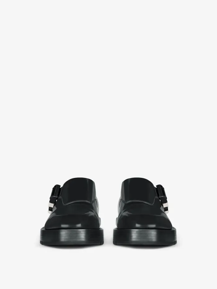 Men Boots and Loafers Givenchy Squared Derbies In Leather With 4G Buckle Black Men Boots and Loafers Givenchy Squared Derbies In Leather With 4G Buckle Black