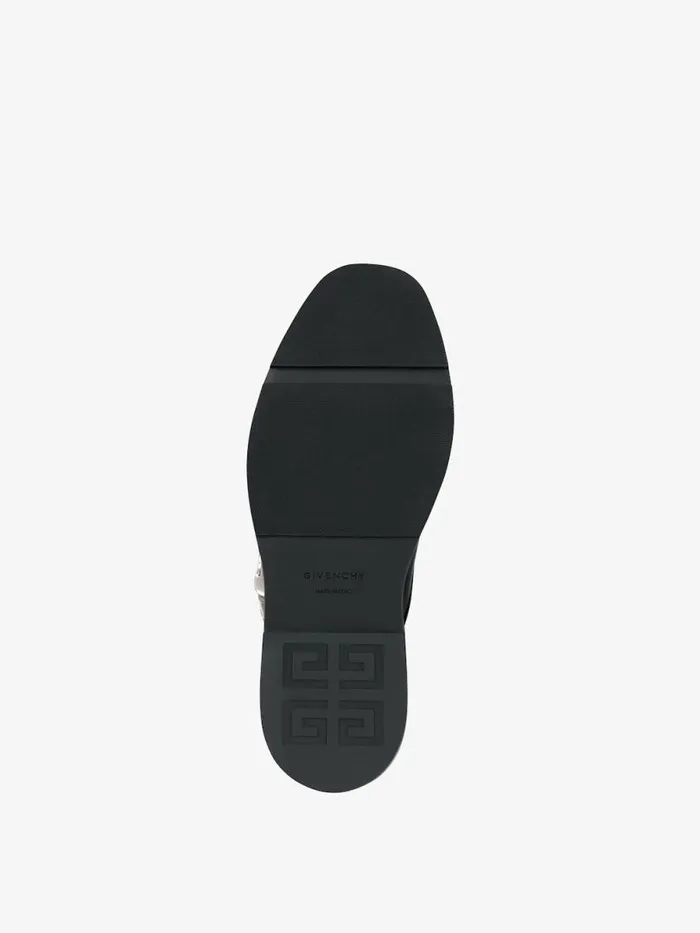 Men Boots and Loafers Givenchy Squared Derbies In Leather With 4G Buckle Black Men Boots and Loafers Givenchy Squared Derbies In Leather With 4G Buckle Black