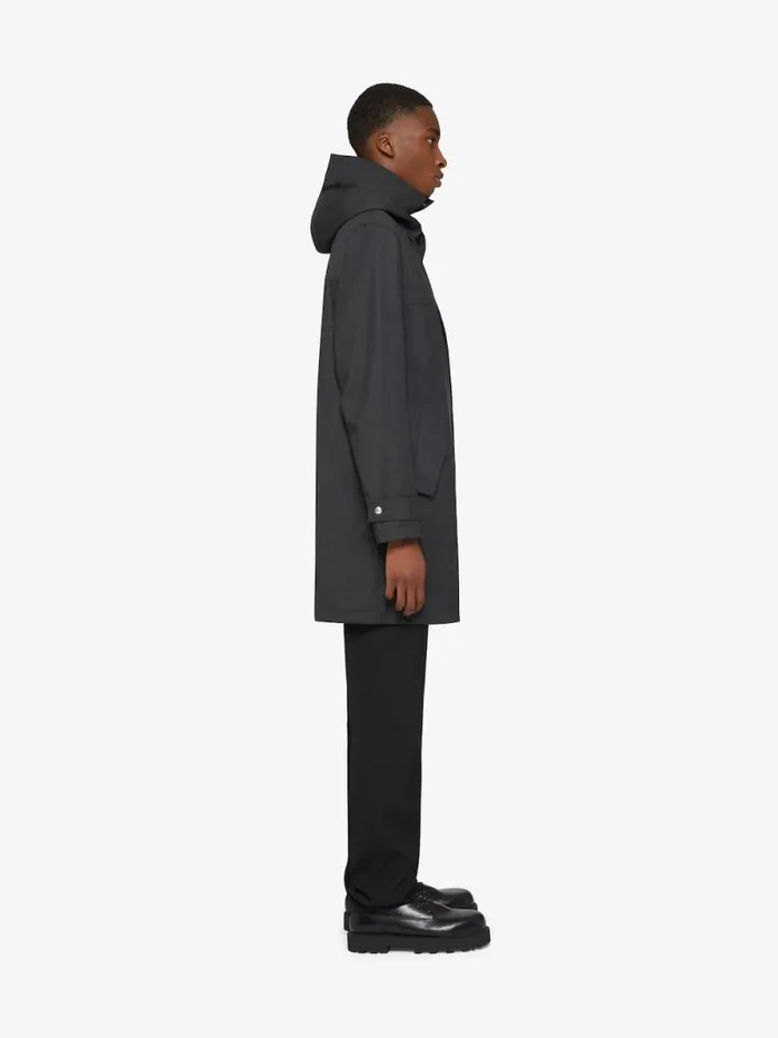 Men Coats and Jackets Givenchy 3in1 Parka In Wool Dark Greygrey