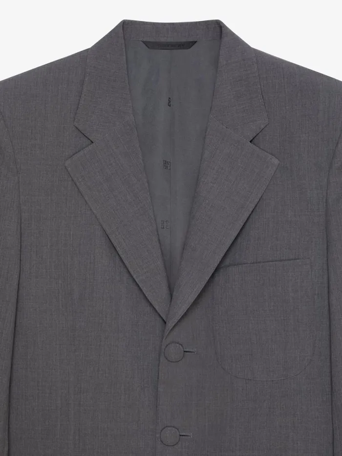 Men Coats and Jackets Givenchy Jacket In Wool Medium Grey