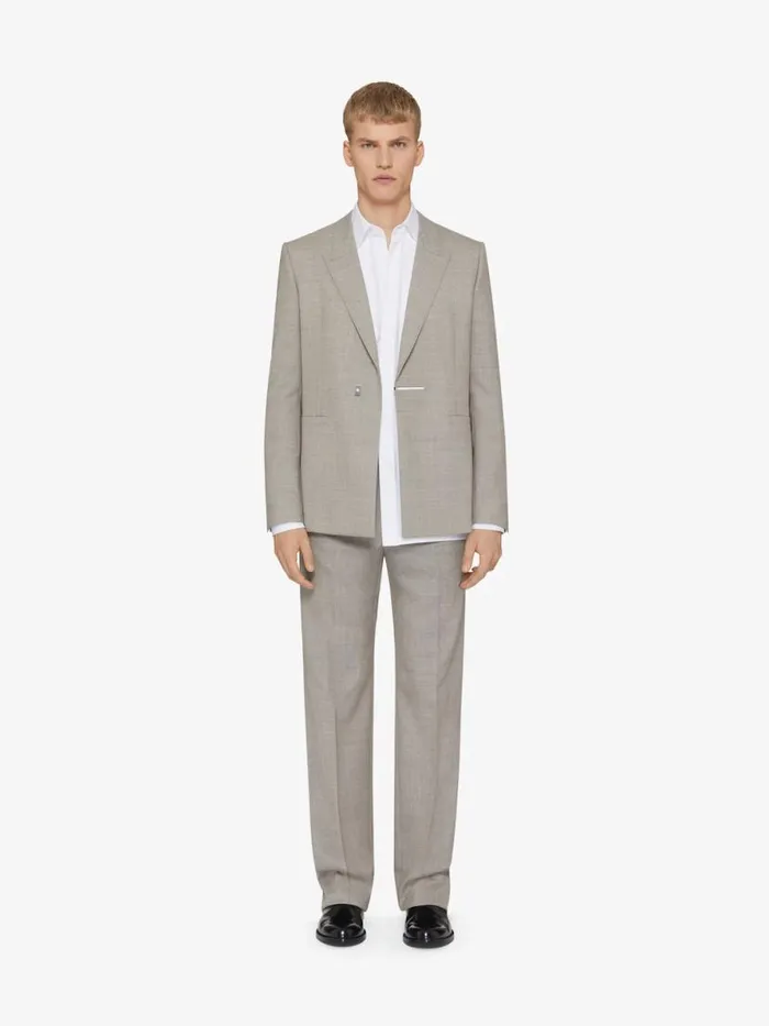 Men Coats and Jackets Givenchy Slim Fit Jacket In Wool Greybeige
