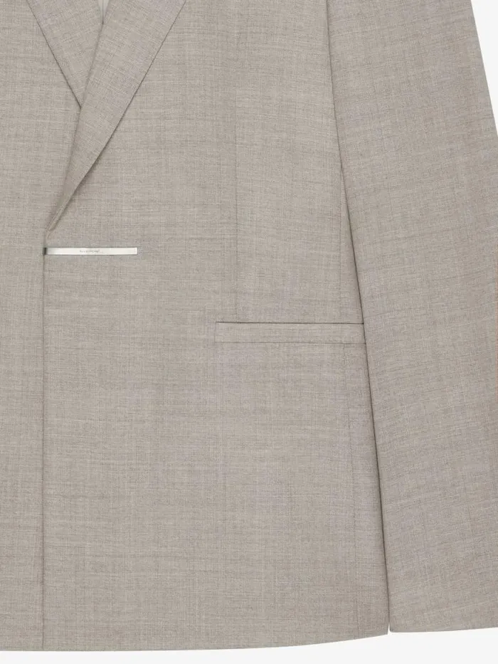 Men Coats and Jackets Givenchy Slim Fit Jacket In Wool Greybeige