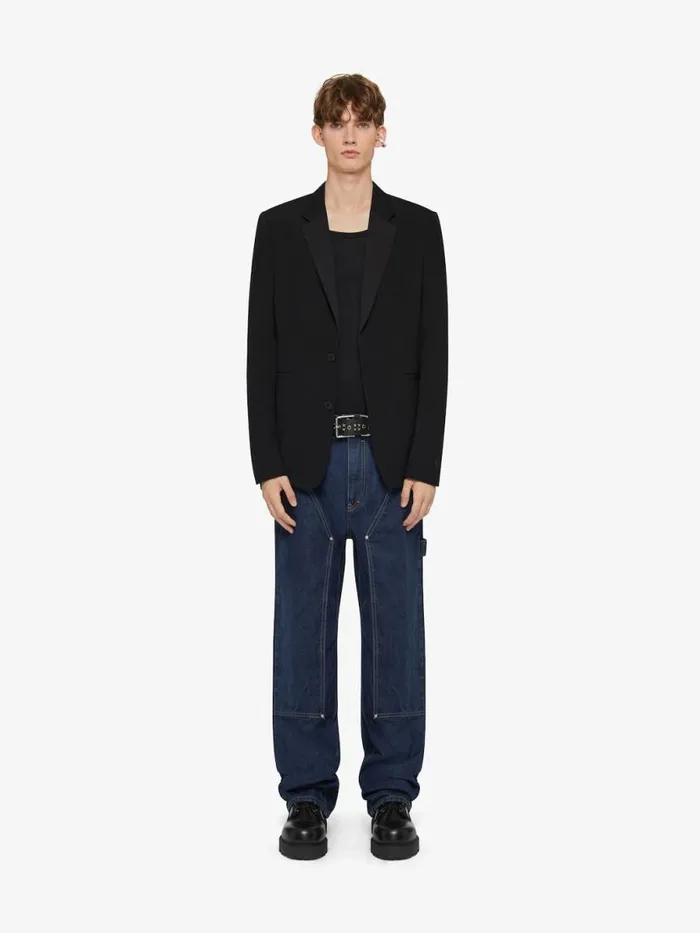 Men Coats and Jackets Givenchy Slim Fit Jacket In Wool With 4G Detail Black