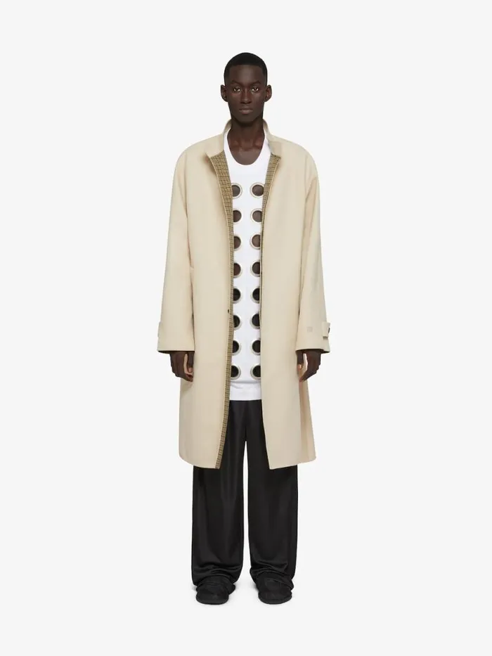 Men Coats and Jackets Givenchy Trenchcoat In Cotton Canvas Light Beige