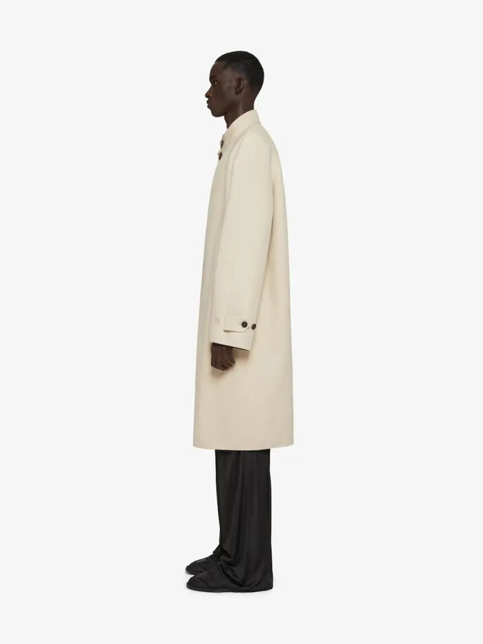 Men Coats and Jackets Givenchy Trenchcoat In Cotton Canvas Light Beige