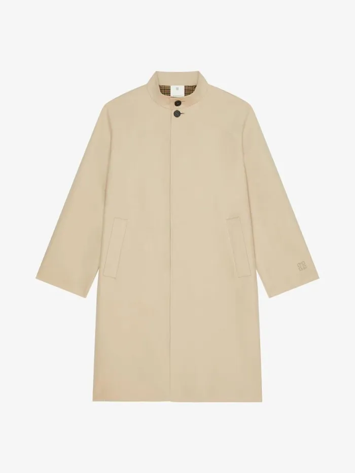 Men Coats and Jackets Givenchy Trenchcoat In Cotton Canvas Light Beige