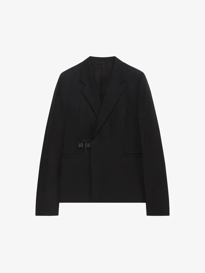 Men Coats and Jackets Givenchy ULock Slim Fit Jacket In Wool Black
