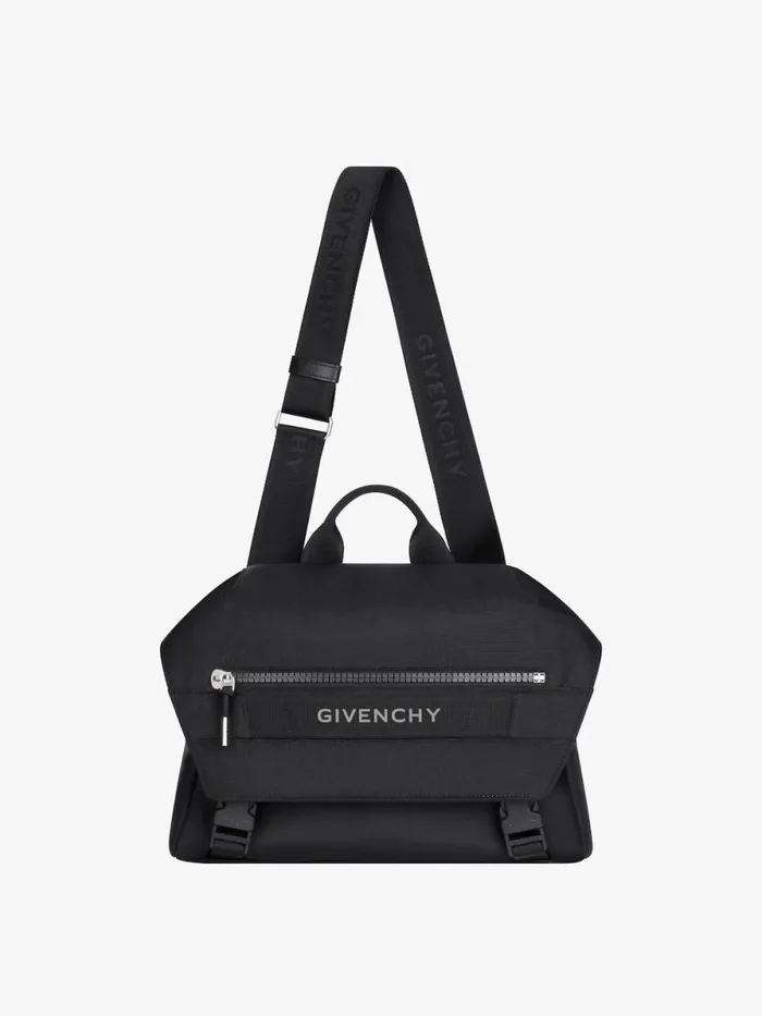 Men Crossbody Bags Givenchy GTrek Messenger Bag In Nylon Black