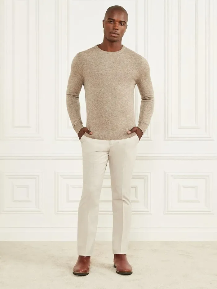 Men GUESS CashmereBlend Crewneck Sweater Earthenware Heather Hoodies and Sweaters Men GUESS CashmereBlend Crewneck Sweater Earthenware Heather Hoodies and Sweaters