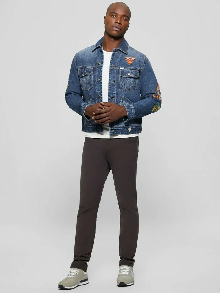 Men GUESS Dean Signature Denim Jacket Clubhouse Jeans and Denim Men GUESS Dean Signature Denim Jacket Clubhouse Jeans and Denim