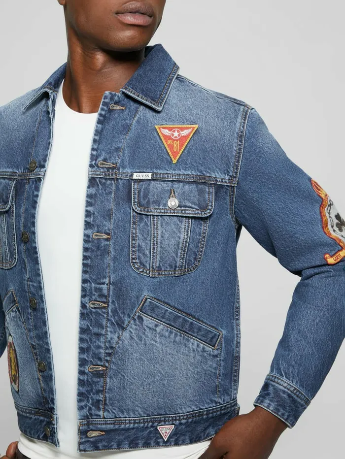 Men GUESS Dean Signature Denim Jacket Clubhouse Jeans and Denim Men GUESS Dean Signature Denim Jacket Clubhouse Jeans and Denim