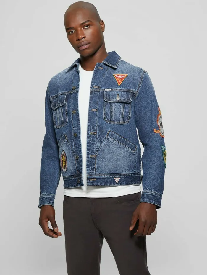Men GUESS Dean Signature Denim Jacket Clubhouse Jeans and Denim Men GUESS Dean Signature Denim Jacket Clubhouse Jeans and Denim