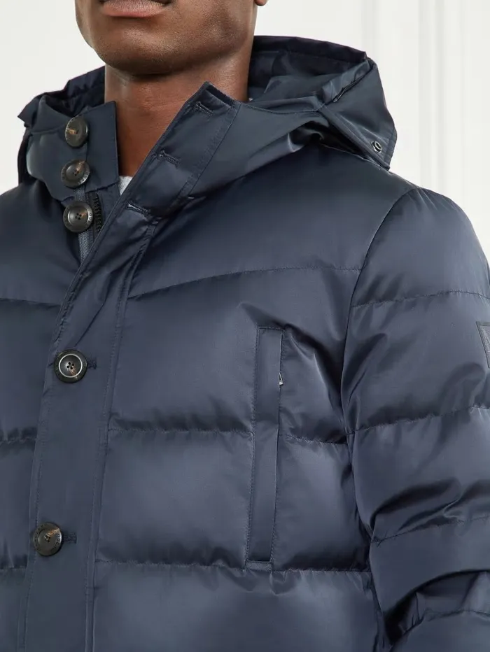 Men GUESS Long Twill Hooded Jacket Bleu lgant Jackets and Coats Men GUESS Long Twill Hooded Jacket Bleu lgant Jackets and Coats