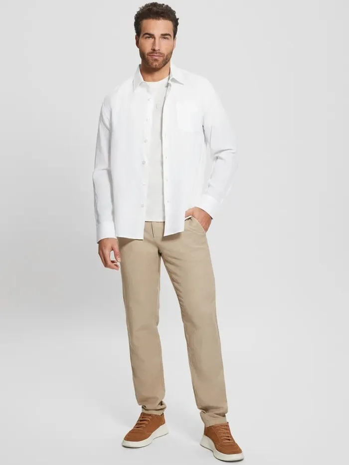 Men GUESS Myron Dress Pants Pasadena Stone Pants and Shorts