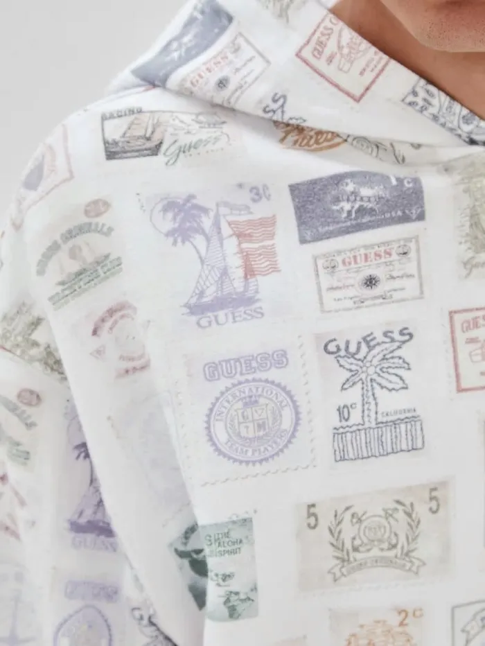 Men GUESS Originals Eco Stamp Hoodie White Peaks Multi Hoodies and Sweaters GUESS Men GUESS Originals Eco Stamp Hoodie White Peaks Multi Hoodies and Sweaters GUESS