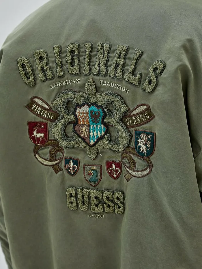 Men GUESS Originals Nylon Jacket Olive Morning Jackets and Coats GUESS Men GUESS Originals Nylon Jacket Olive Morning Jackets and Coats GUESS