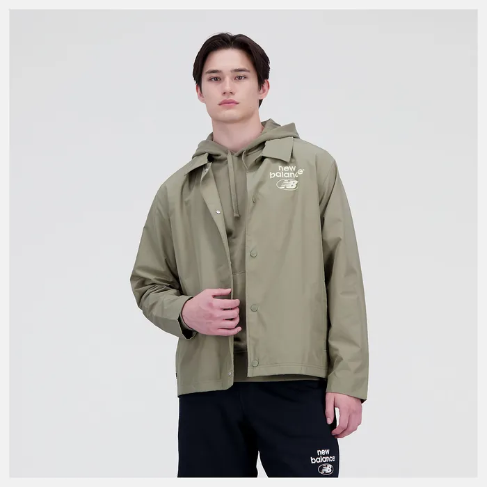 Men Jackets and Vests New Balance Essentials Reimagined Woven Jacket COVERT GREEN Men Jackets and Vests New Balance Essentials Reimagined Woven Jacket COVERT GREEN